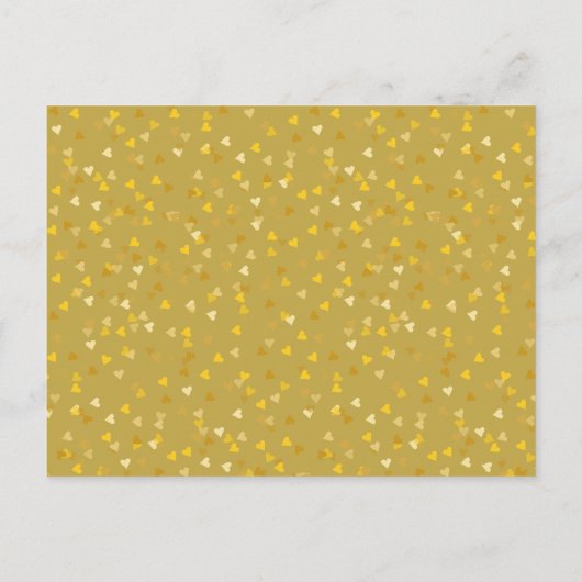 カレンダーCupid金ゴールドラブハート日付の保存 案内ポストカード (裏面)