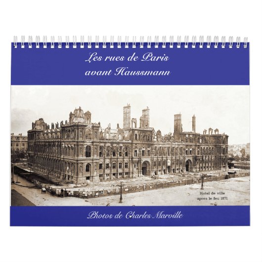 カレンダーLes rues de paris avant 1870 カレンダー (カバー)