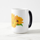 カレンデュラの花を整列 モーフィングマグカップ (正面右)