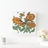 カレンデュラ スクエア壁時計 (ホーム)