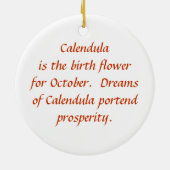 カレンデュラ セラミックオーナメント (裏面)