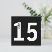 カレンモダンはっきりしたダー独身誕生日パーティー 招待状 (スタンド正面)