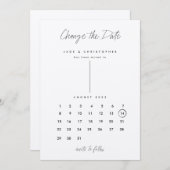 カレンモダンダークラフトで日付を変更 セーブザデート (正面/裏面)