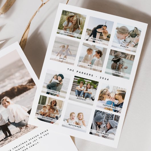 カレンモダンダー写真コラージュのクリスマス シーズンカード