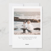 カレンモダンダー写真コラージュのクリスマス シーズンカード (裏面)