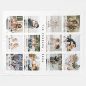 カレンモダンダー写真コラージュのクリスマス フリースブランケット (正面(横))