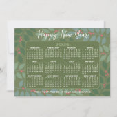 カレンモダンダー植物学 – Happy New Year Green シーズンカード (正面)