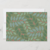 カレンモダンダー植物学 – Happy New Year Green シーズンカード (裏面)