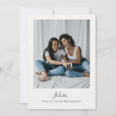 カレンモダンダー花嫁プロポーザルの写真カード 招待状 (裏面)