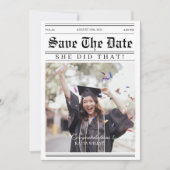 カレンユニークダー新聞写真卒業 セーブザデート (正面)