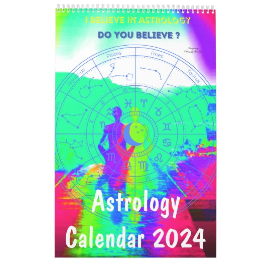 カレン占星術のダー2024 カレンダー (裏面)