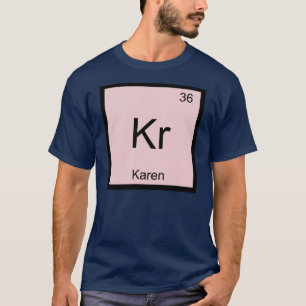 カレン名化学要素周期表 Tシャツ