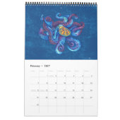 カレン渦巻形のダー2025 カレンダー (2月 2027)