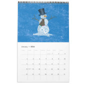 カレン渦巻形のダー2025 カレンダー (1月 2026)