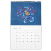 カレン渦巻形のダー2025 カレンダー (2月 2026)