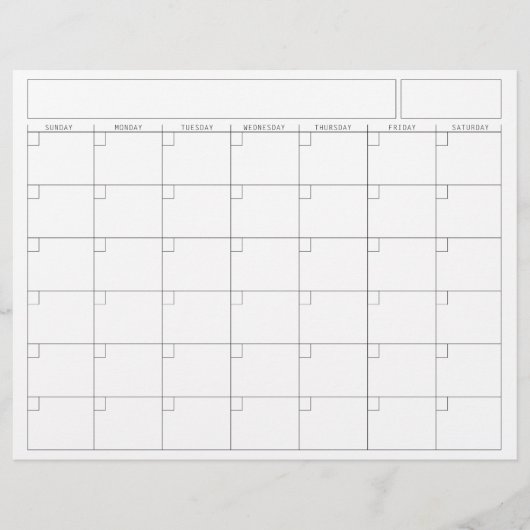 カレン空白のダページ – 日曜日の開始風景ビュー レターヘッド (正面)