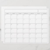 カレン空白のダページ – 日曜日の開始風景ビュー レターヘッド (正面/裏面)