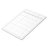 カレン空白のダーページ-日曜の開始ポートレートビュー ノートパッド (アングル)