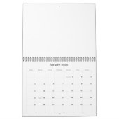 カレン空白のダー2026 カレンダー (1月 2026)