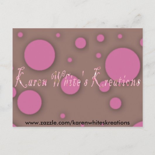 カレン・ホワイト・クレationsはがき ポストカード (正面)