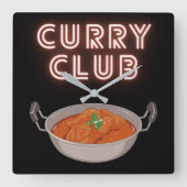 カレークラブ スクエア壁時計 (正面)