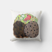 カレーヤギ米とピーズジャマイカカリブの食品 クッション (正面)