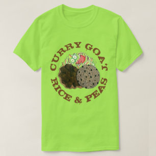 カレーヤギ米とピーズジャマイカカリブの食品 Tシャツ