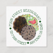 カレーヤゴライス&ピーズジャマイカフードレストラン スクエア名刺 (正面)