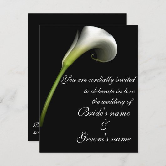 カレーリリー 招待状 (正面/裏面)