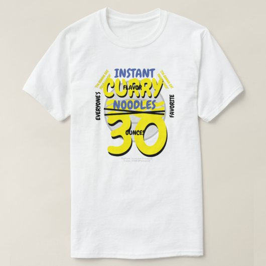 カレー味インスタントラーメン30oz Tシャツ (デザイン正面)