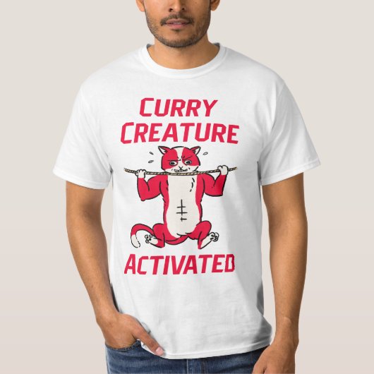 カレー好きを刺激するカレー生物 Tシャツ (正面)
