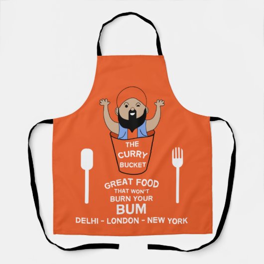 カレー好き |インディアン |コーリー調理師 |グルメ エプロン (正面)