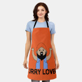 カレー好き |インディアン |コーリー調理師 |グルメ エプロン (着用した状態)