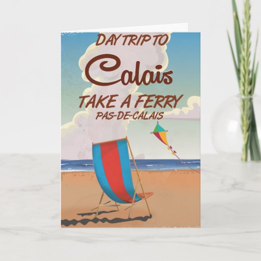 カレー・フランスヴィンテージ旅行ポスター シーズンカード (正面)