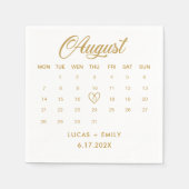 カレ威厳があるンダーの結婚金ゴールド スタンダードカクテルナプキン (正面)