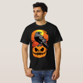 カロウとハロウィーンのカボチャ Tシャツ (正面フル)