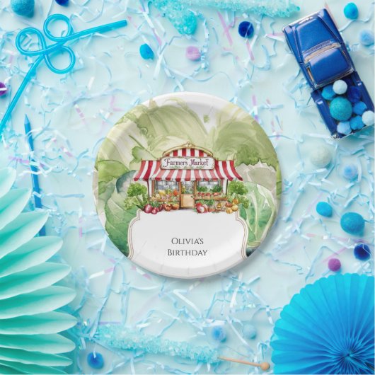 カロカラフルット農家市場誕生日 ペーパープレート (パーティー)