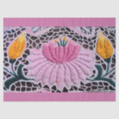 カロクサイスタイルの刺繍を施したルックウォーターユリ 薄葉紙 (正面)