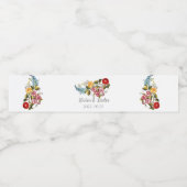 カロスタイリッシュサイ花模様パーソナライズされた結婚- ペットボトルラベル (シングルラベル)