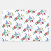 カロッサフラワーズハンガリーフォークアートガーデン ラッピングペーパーシート (正面)