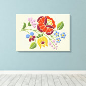 カロッサ語 – ハンガリーフォークアートカンバスプリント キャンバスプリント (インサイチュ (ウッドフロア))