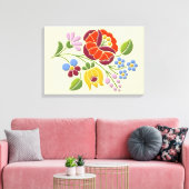 カロッサ語 – ハンガリーフォークアートカンバスプリント キャンバスプリント (インサイチュ (リビング))