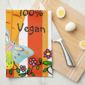 カロッツオランストライプビーガン100%キッチンハンドタオル キッチンタオル (四つ折り)