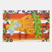 カロッツオランストライプビーガン100%キッチンハンドタオル キッチンタオル (横)