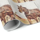 カロナアイオワアミッシュホースアンド乳母車 ラッピングペーパー (ロールコーナー)