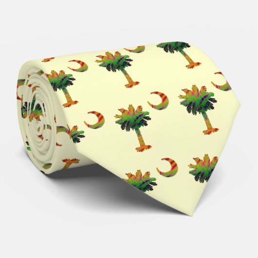 カロライナのカラフルなパルメット及び三日月形のタイ ネクタイ (ロール)