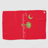 カロライナのクリスマスサウスカロライナの休日 ゴルフタオル (横)