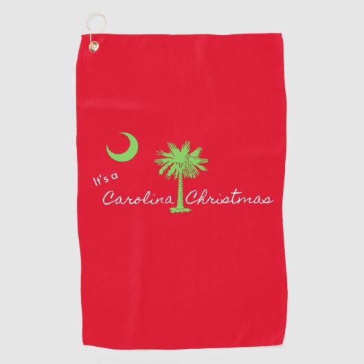 カロライナのクリスマスサウスカロライナの休日 ゴルフタオル (正面)
