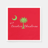 カロライナのクリスマスサウスカロライナの休日 スタンダードカクテルナプキン (正面)