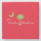 カロライナのクリスマスサウスカロライナの休日 ストーンコースター (正面)